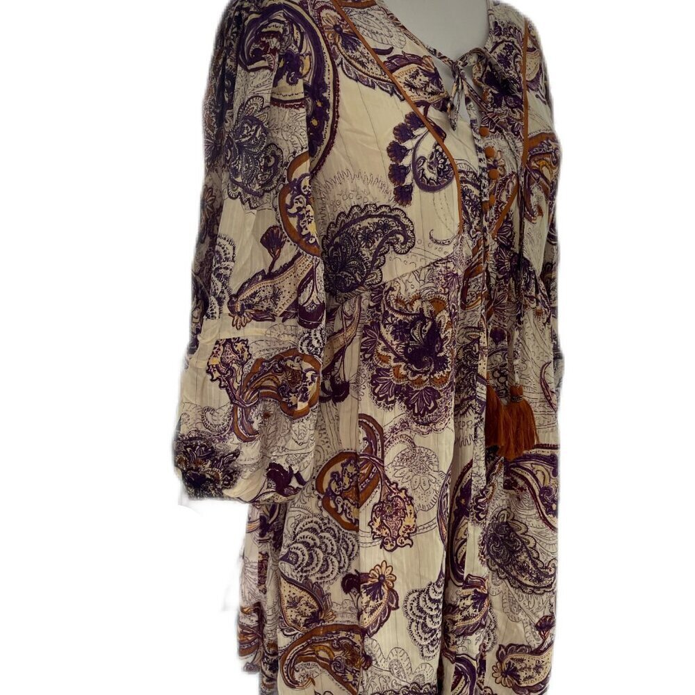 Band Of The Free Boutique NWT White & Paisley Dress - Picture 7 of 13